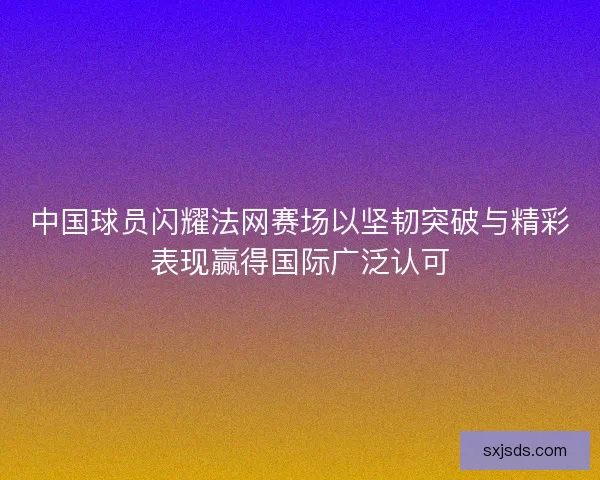 中国球员闪耀法网赛场以坚韧突破与精彩表现赢得国际广泛认可 中国球员闪耀法网赛场以坚韧突破与精彩表现赢得国际广泛认可